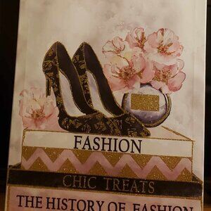 WALL ART (framed) FASHION ART WITH GLITTER